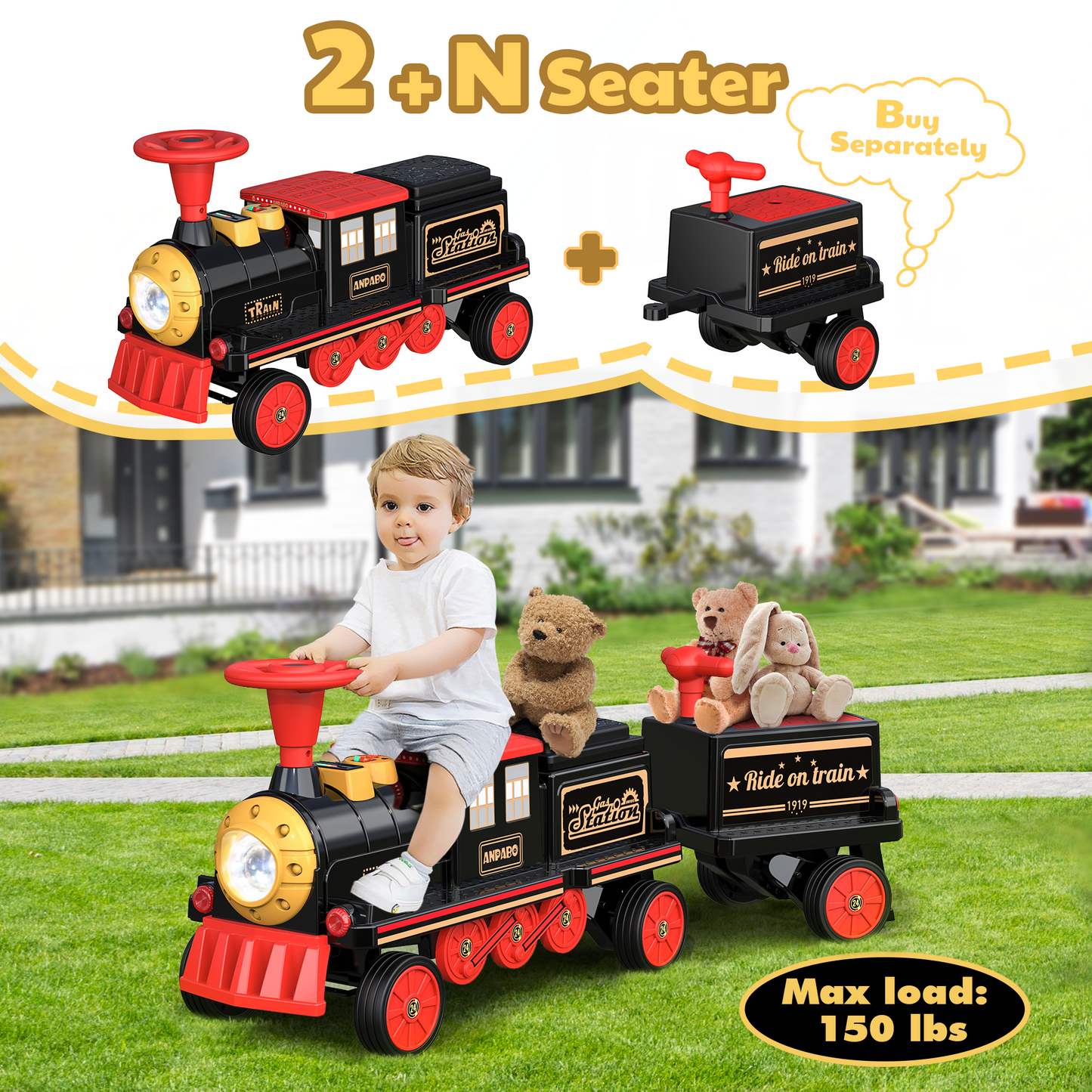 TOKTOO 12V Ride on Train
