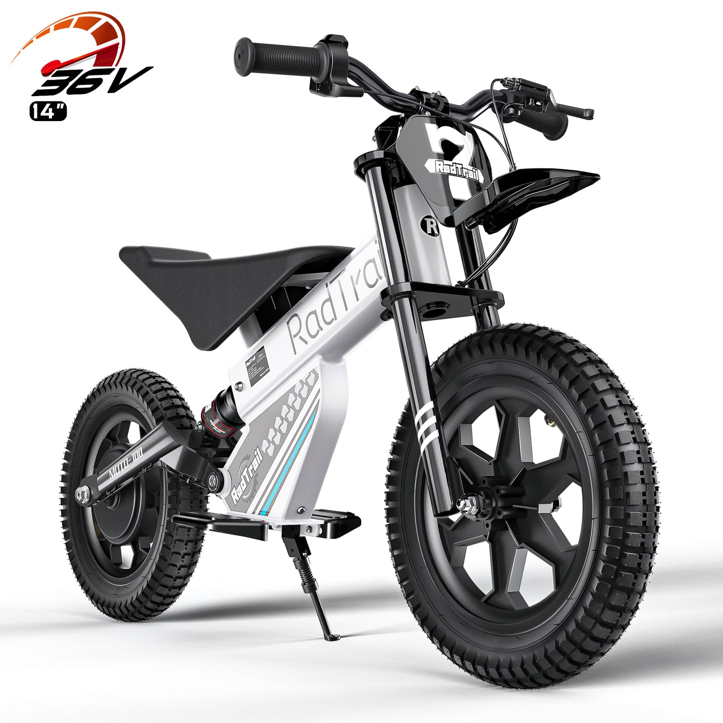 TOKTOO 36V Electric Dirt Bike for Kids Aged 6-12, 14" Inflatable Tires