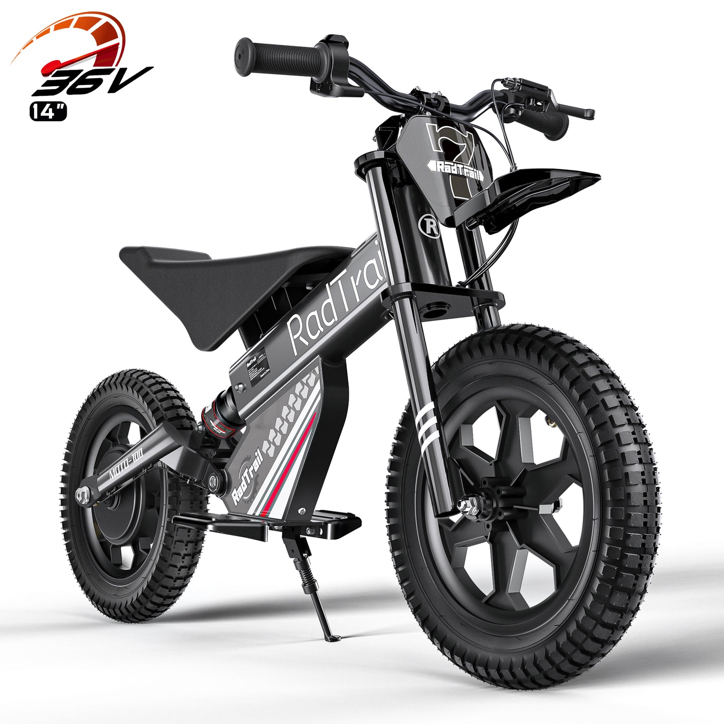 TOKTOO 36V Electric Dirt Bike for Kids Aged 6-12, 14" Inflatable Tires