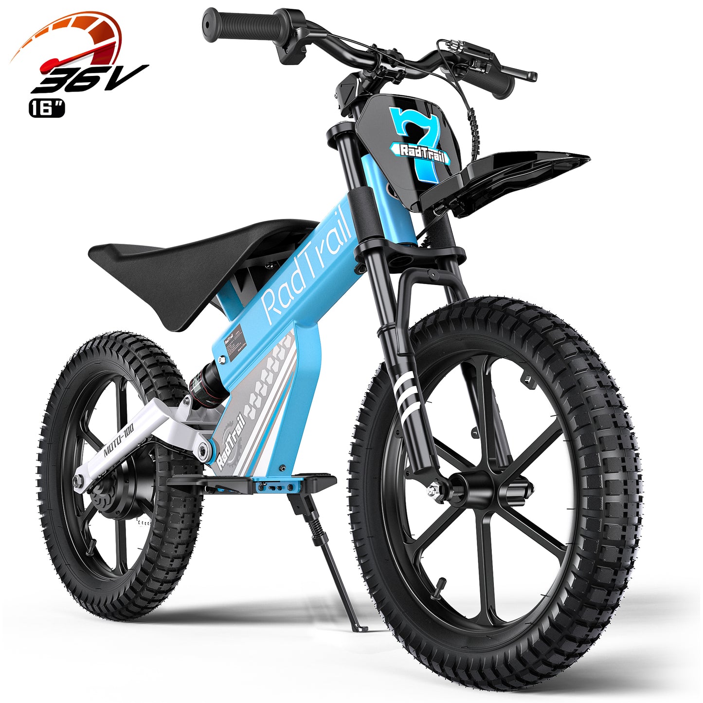 TOKTOO 36V Electric Dirt Bike for Kids Aged 6-12, 16" Inflatable Tires