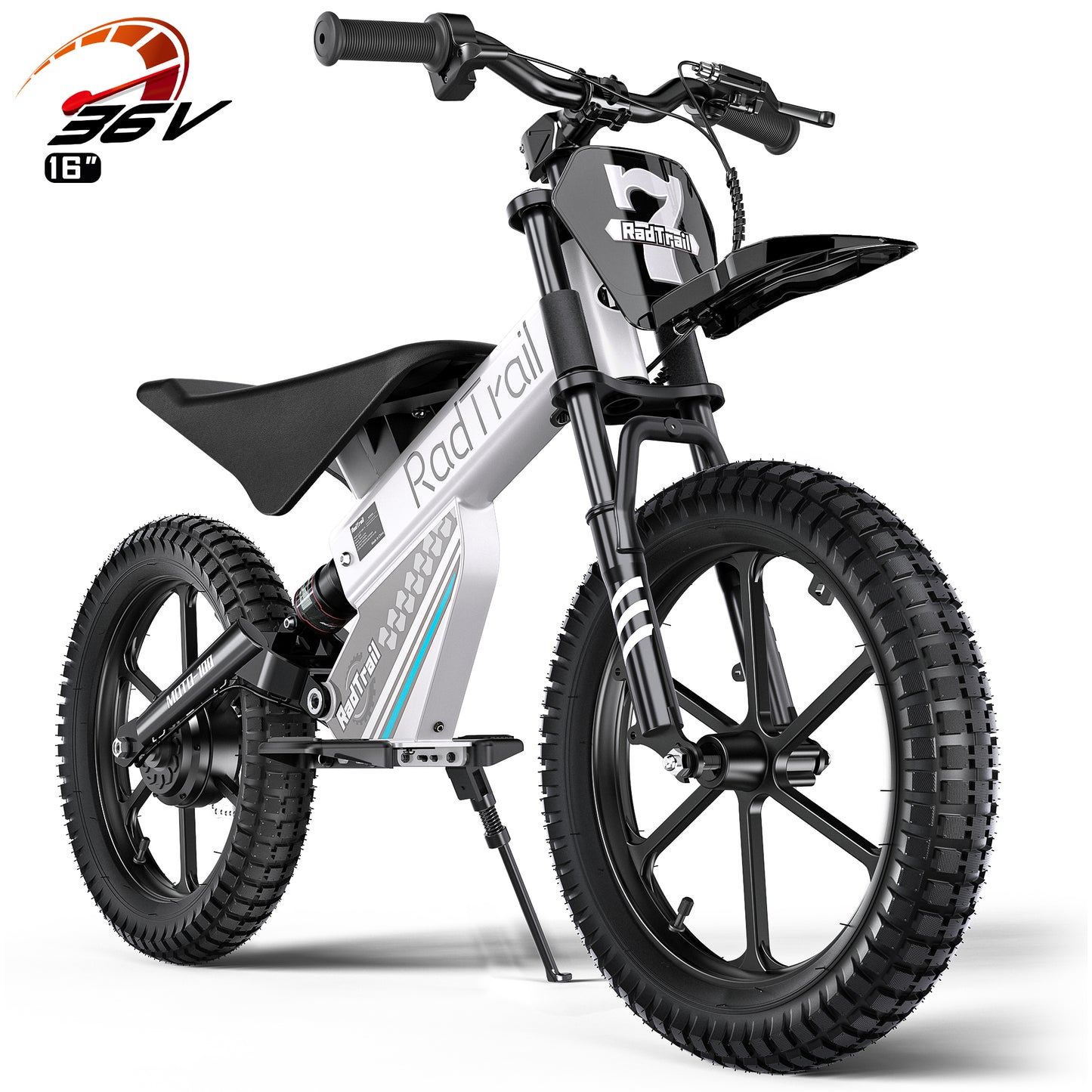 TOKTOO 36V Electric Dirt Bike for Kids Aged 6-12, 16" Inflatable Tires
