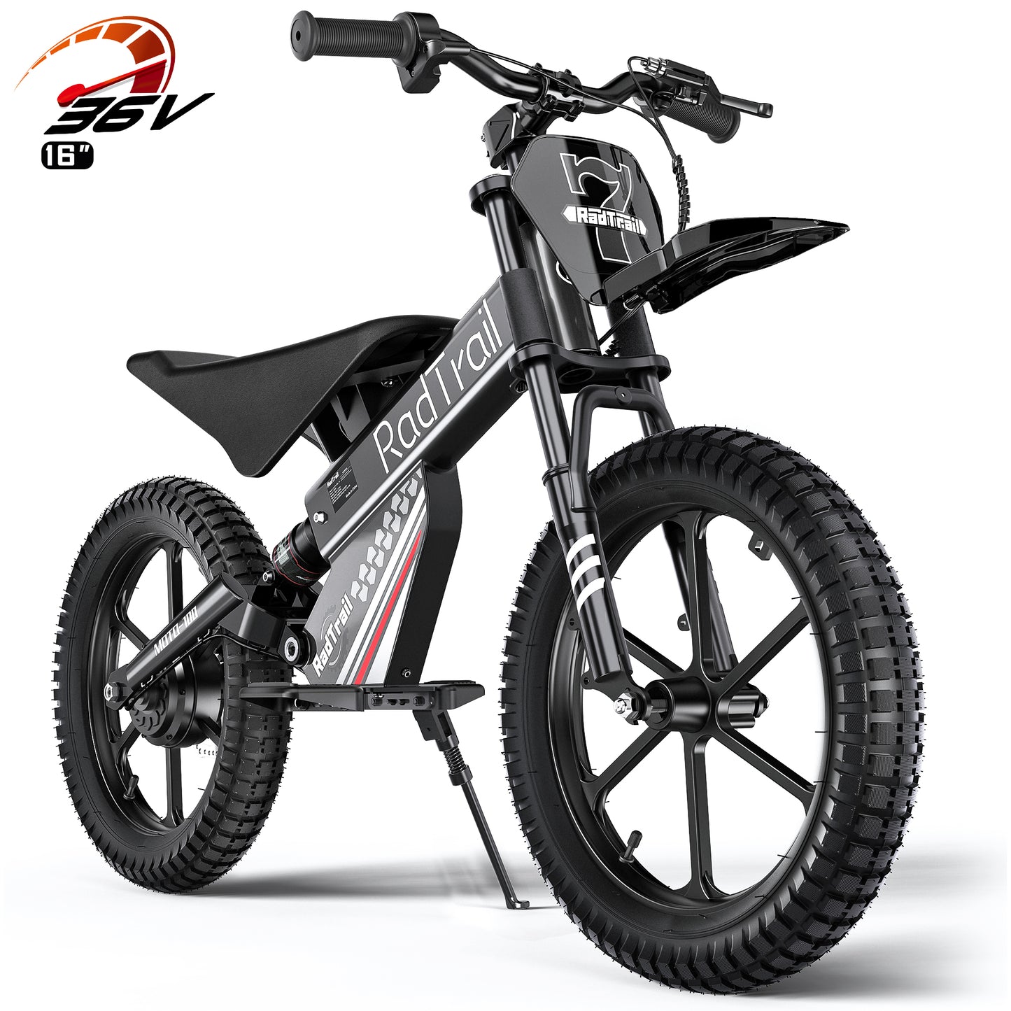 TOKTOO 36V Electric Dirt Bike for Kids Aged 6-12, 16" Inflatable Tires