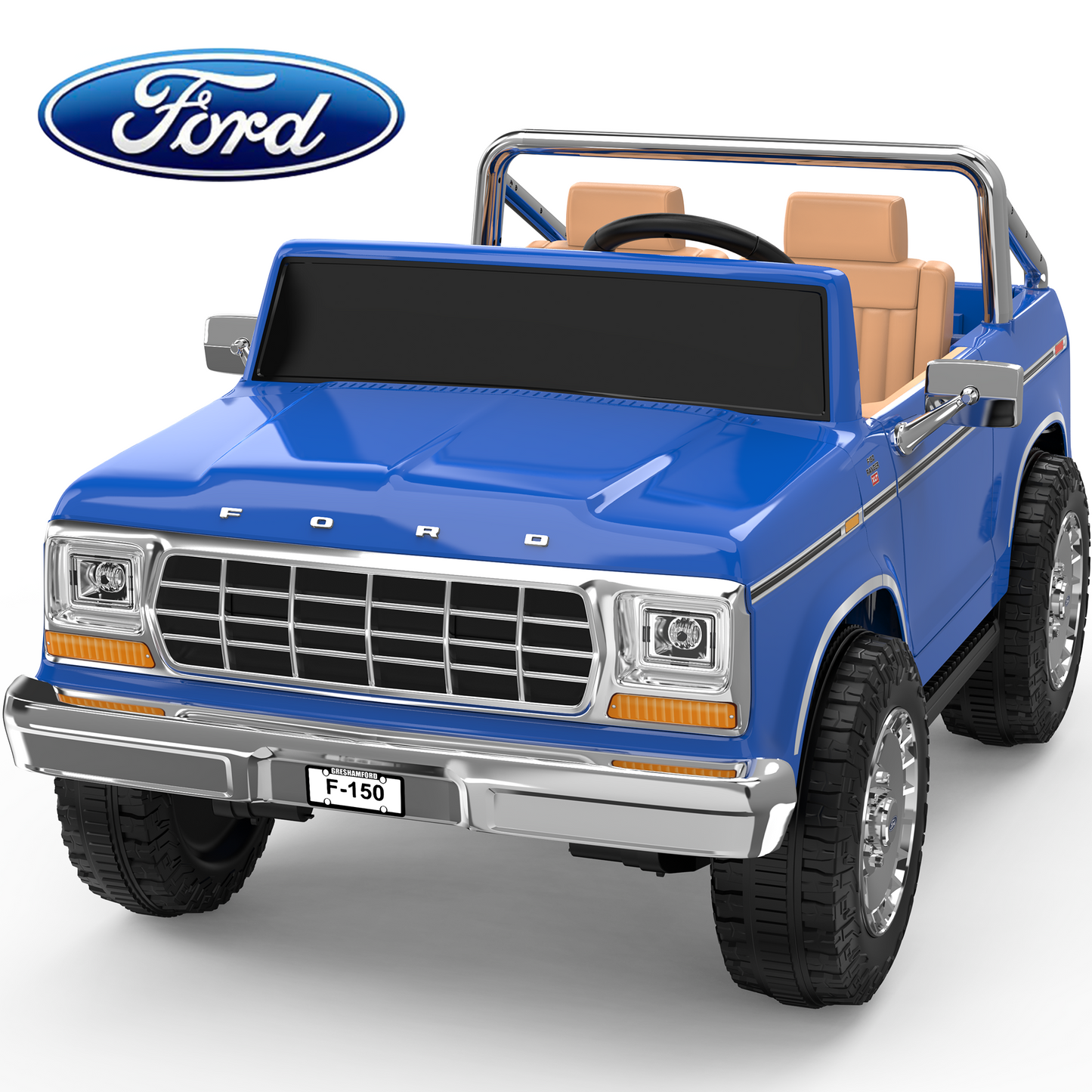 TOKTOO 24V Ride on Truck, Licensed 1973 Ford F-150