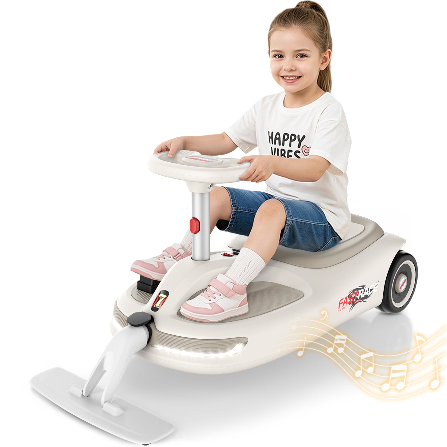 TOYBSNR 12V Ride on Toys for Kids with Cleaning Fun