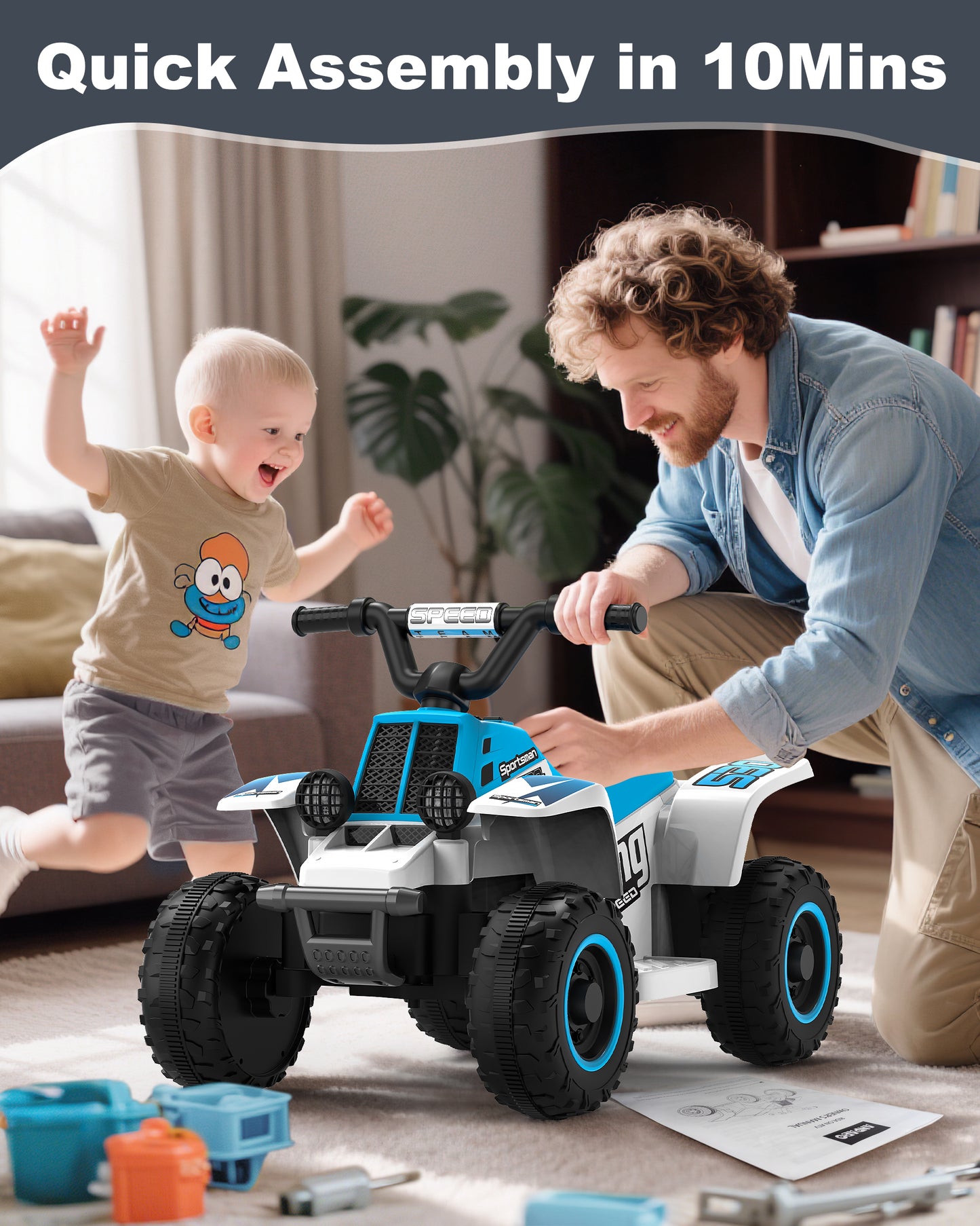 TOYBSNR 6V Ride on ATV Toys, Toddler Car