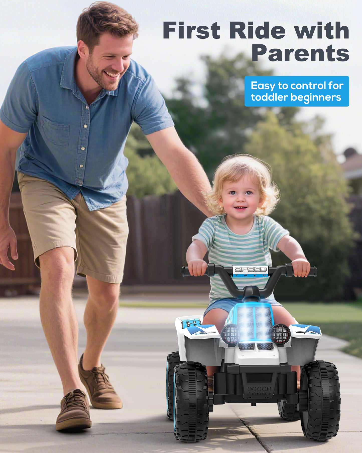 TOYBSNR 6V Ride on ATV Toys, Toddler Car