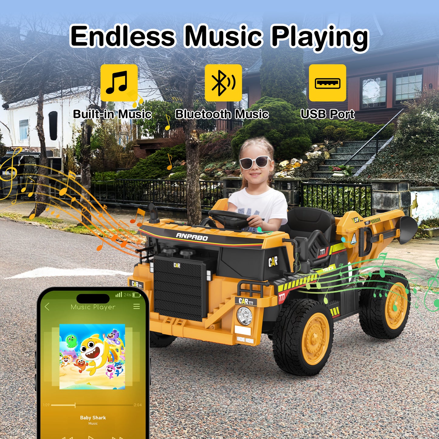 TOKTOO 24V Ride on Dump Truck