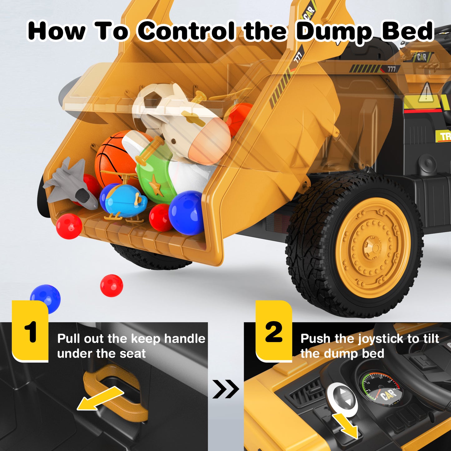 TOKTOO 24V Ride on Dump Truck