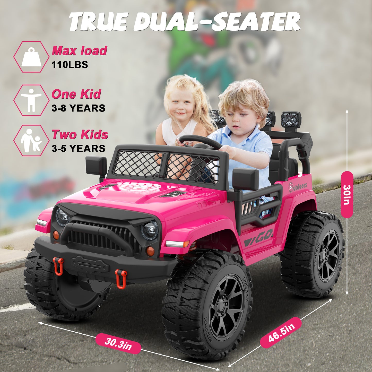 TOKTOO 24V 4WD Ride on Truck