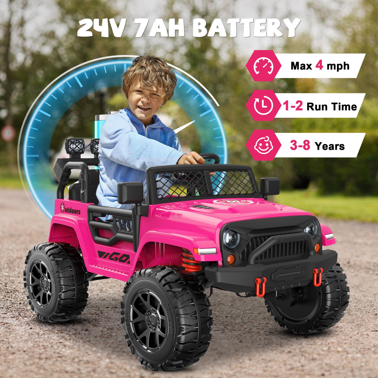 TOKTOO 24V 4WD Ride on Truck
