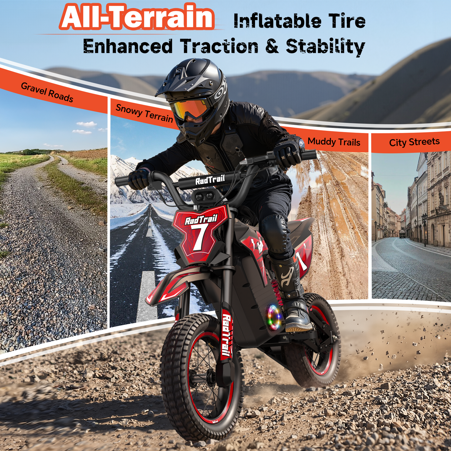 TOKTOO 36V Electric Dirt Bike for Kids