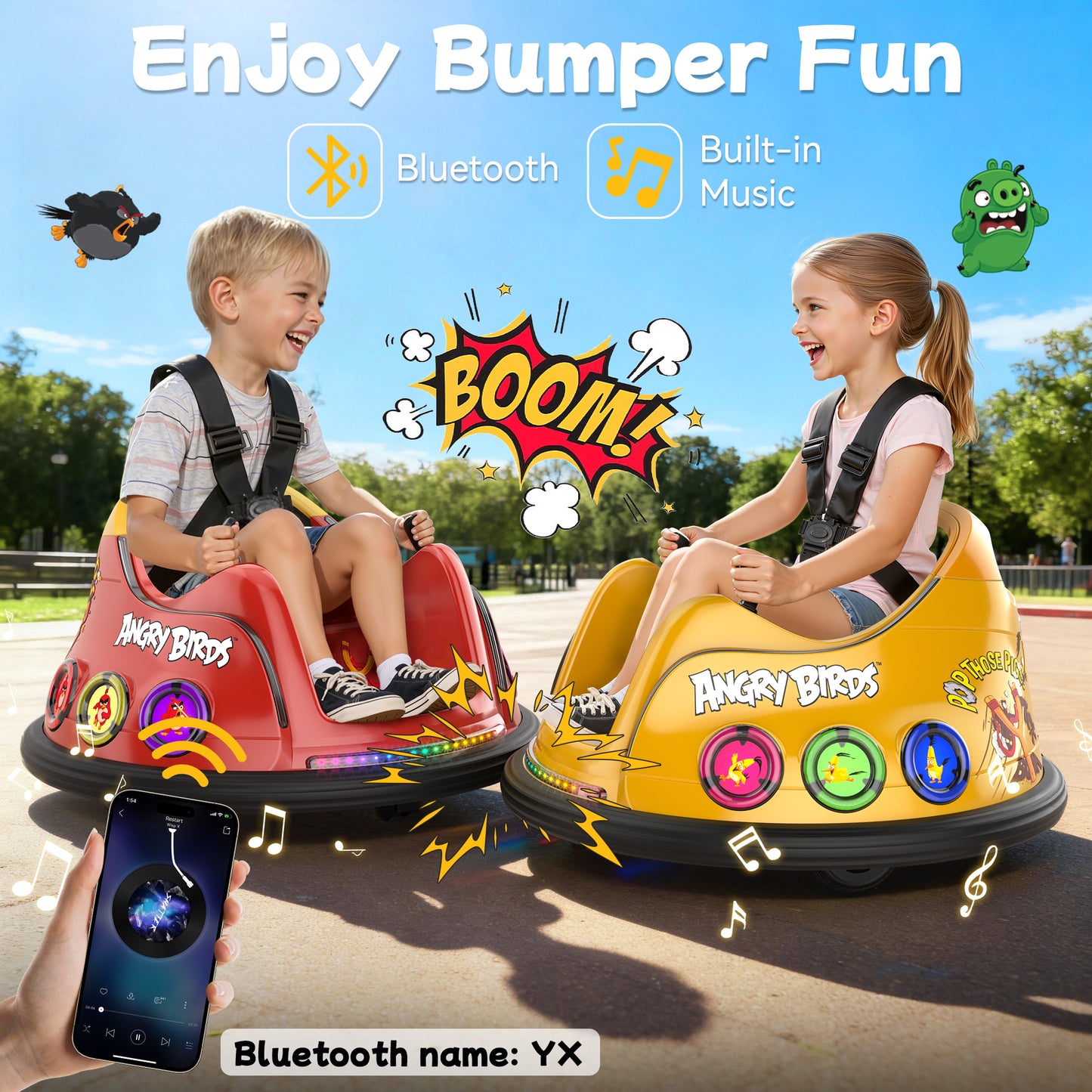 TOKTOO 12V Ride on Bumper Car