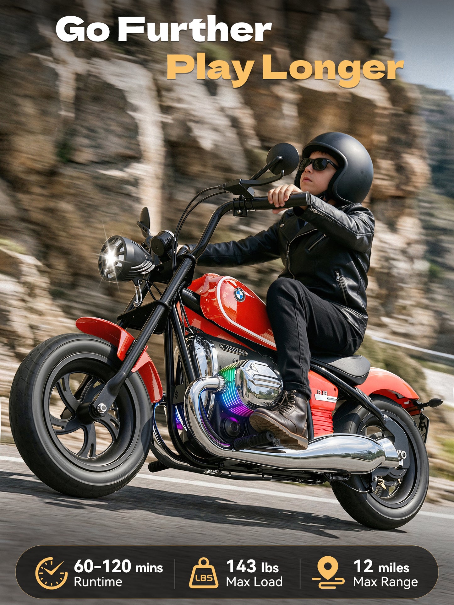 TOKTOO BMW Licensed 24V Electric Dirt Bike for Big Kid