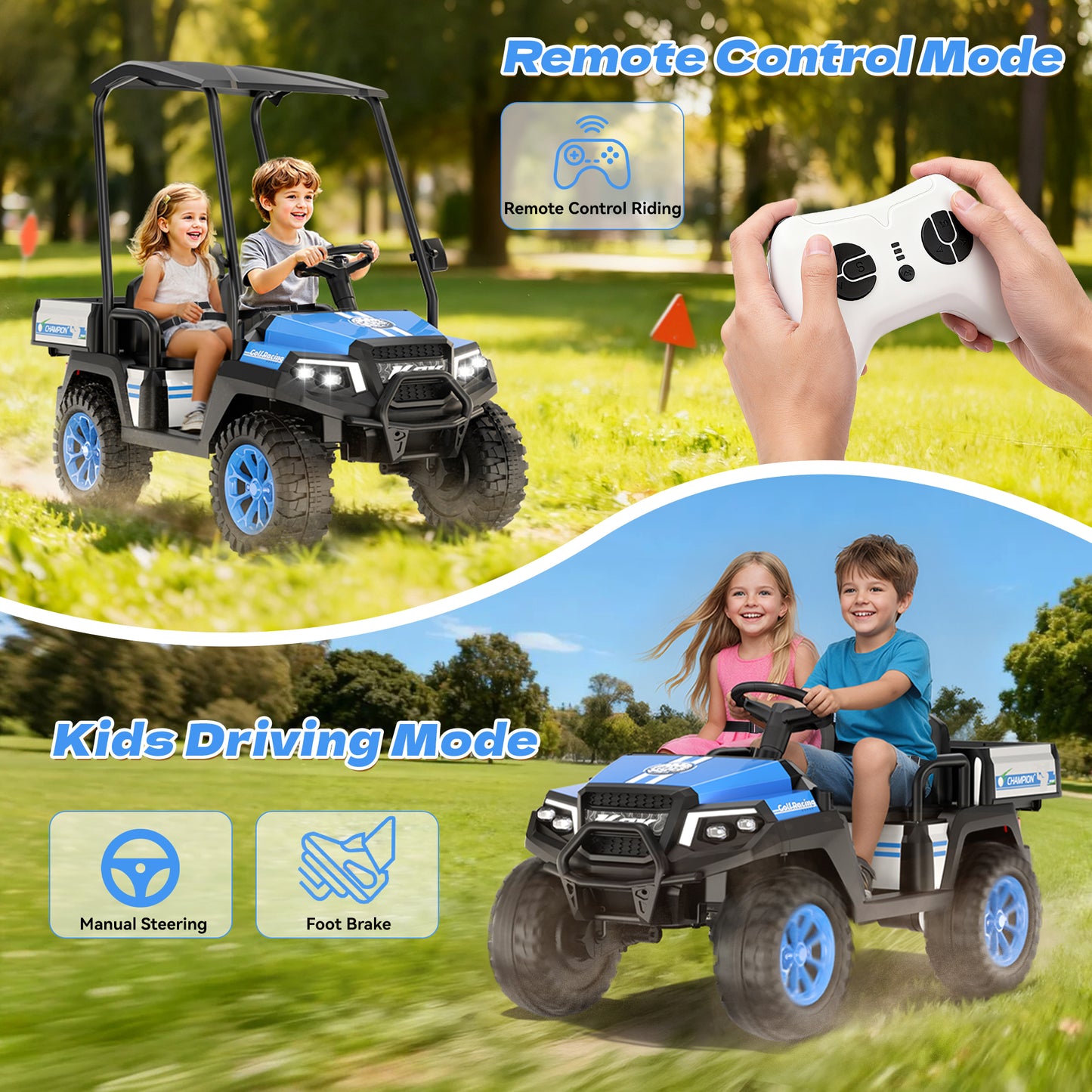 TOKTOO Golf Cart for Kids, 24V Ride on Truck