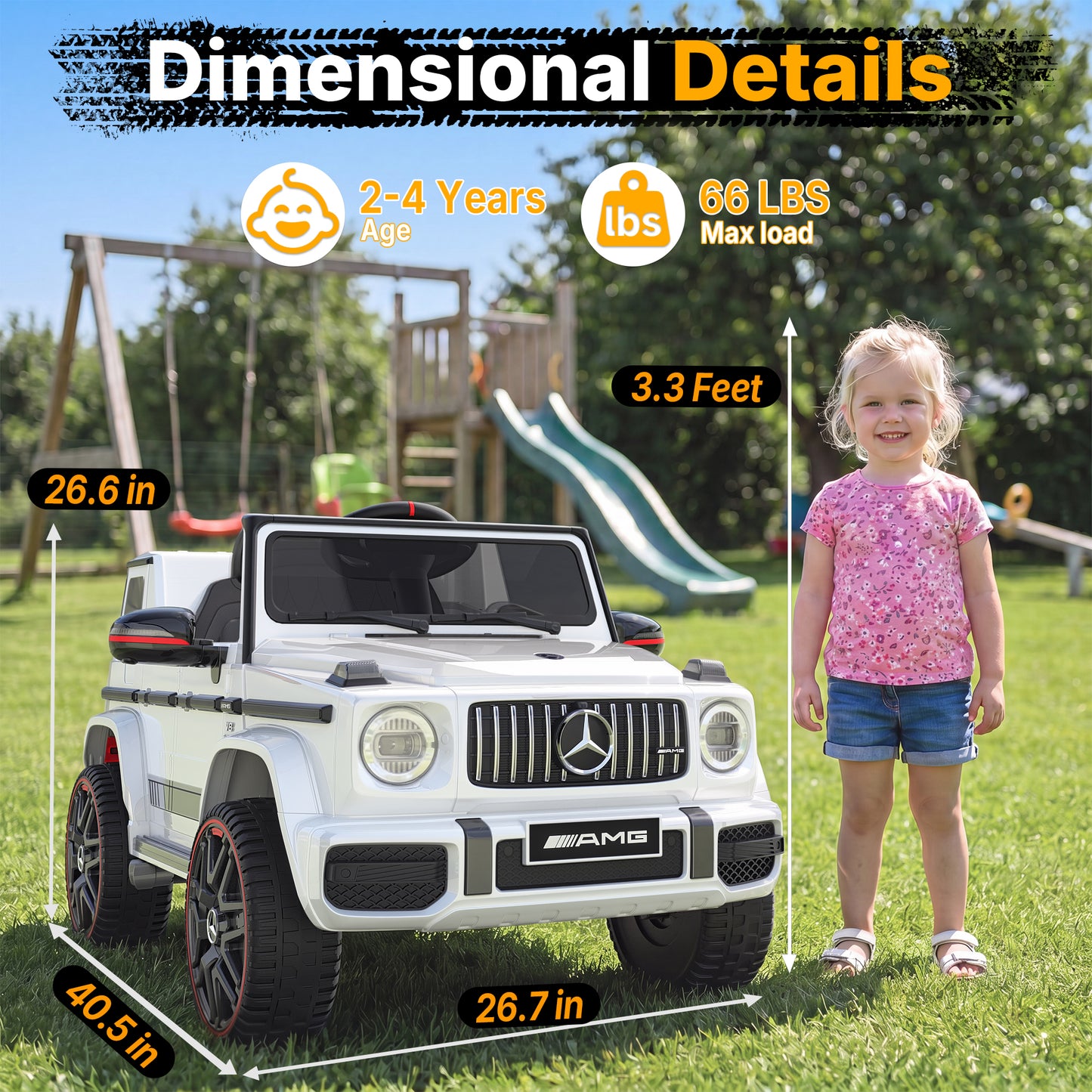 TOKTOO 12V Electric Car for Toddler, Mercedes-Benz G63 Licensed Kids Ride on Toys, Toddlers Ride on Car with Parental Remote Control & LED Lights & Music, Kids Car Power Ride on