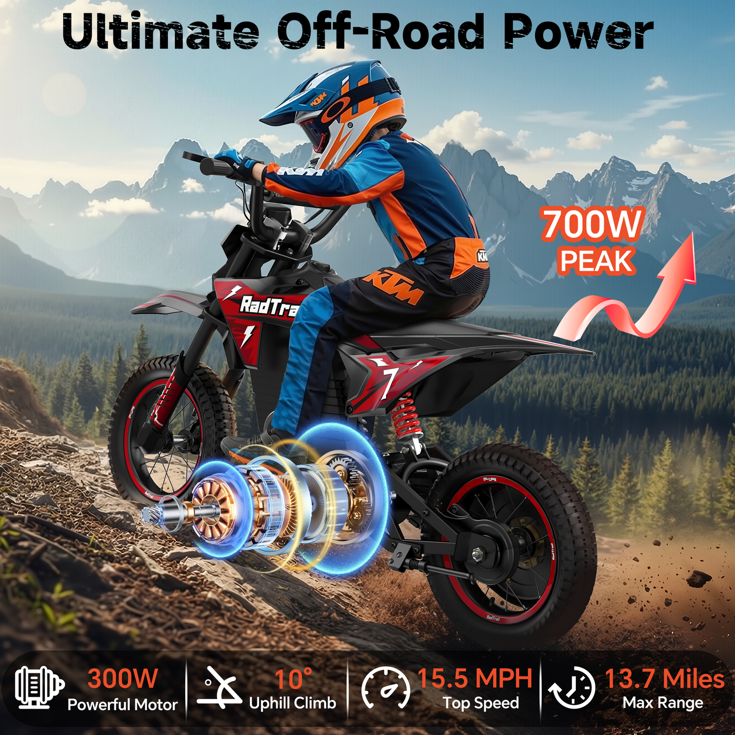 TOKTOO 36V Electric Dirt Bike for Kids