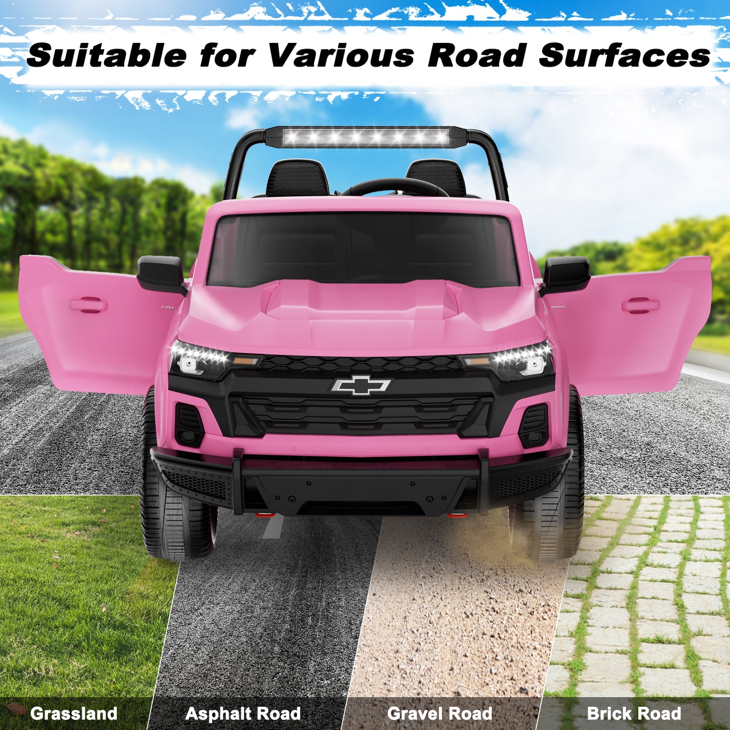 TOKTOO 2 Seater Licensed Chevrolet Colorado 24V Ride on Car