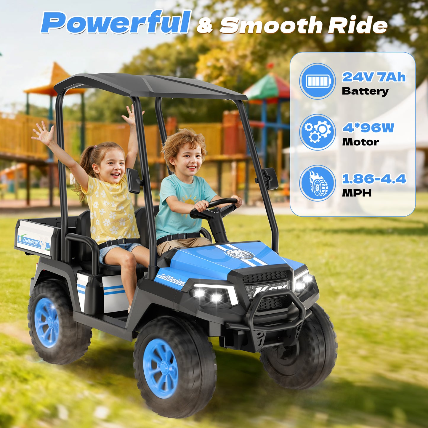 TOKTOO Golf Cart for Kids, 24V Ride on Truck