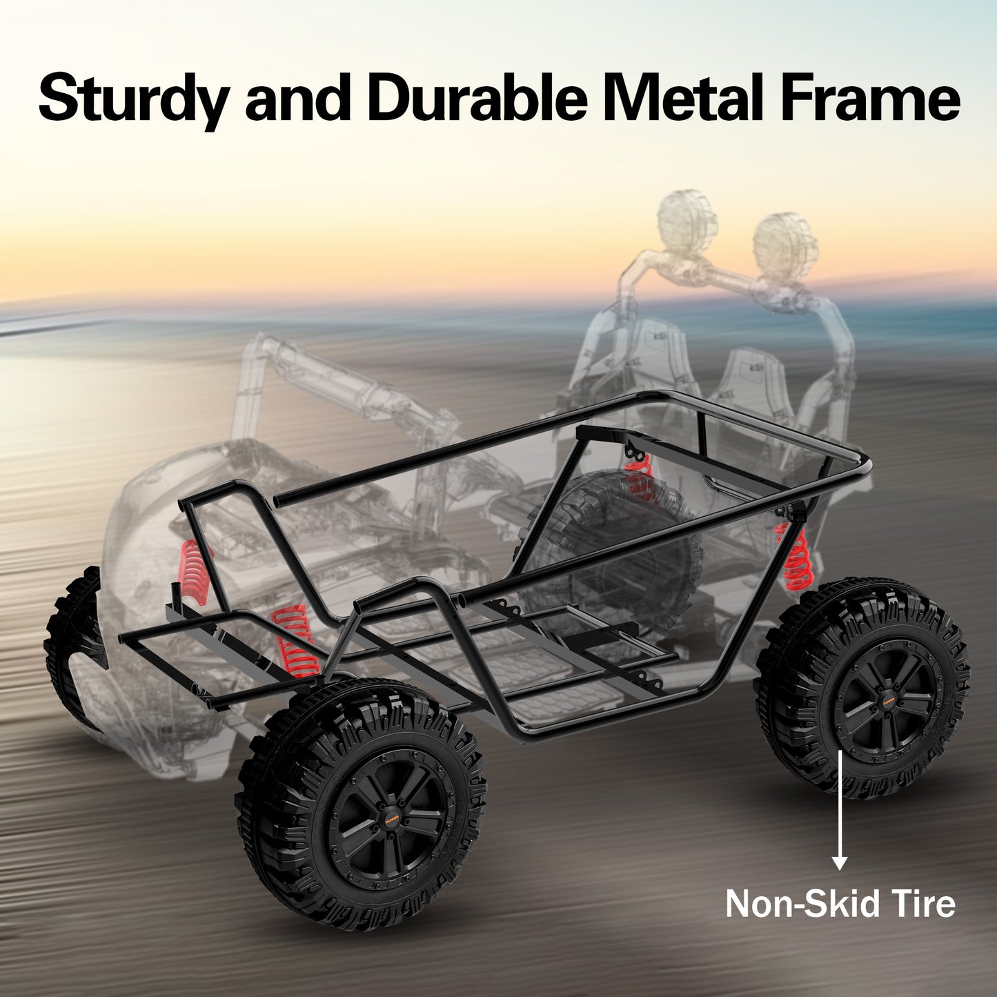TOKTOO 2 Seater 24V 4WD Ride on UTV