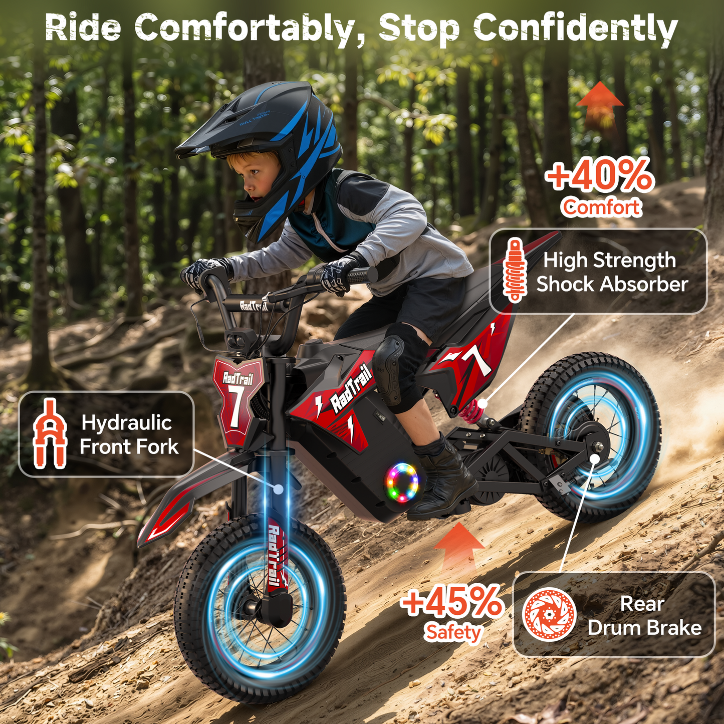 TOKTOO 36V Electric Dirt Bike for Kids