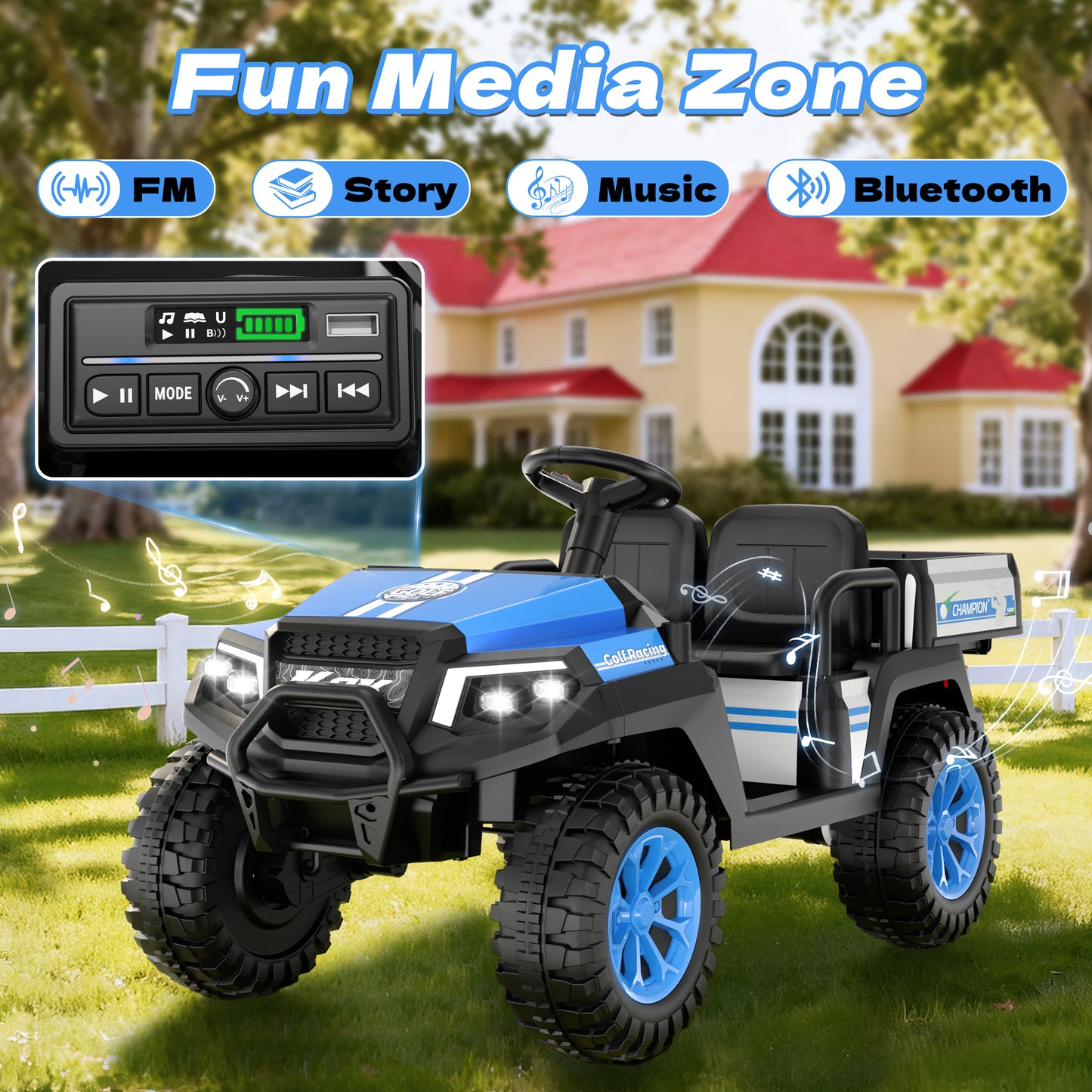 TOKTOO Golf Cart for Kids, 24V Ride on Truck