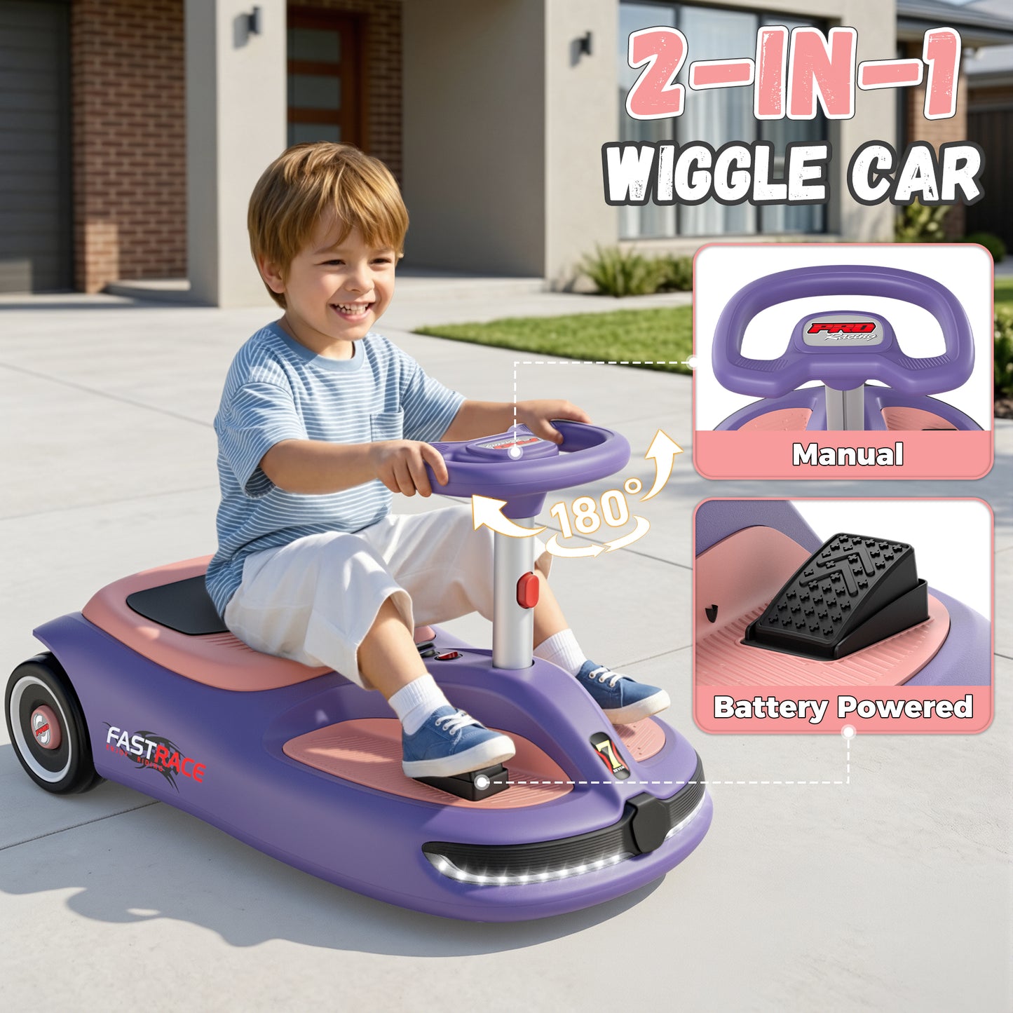 TOYBSNR 12V Ride on Toys for Kids with Cleaning Fun
