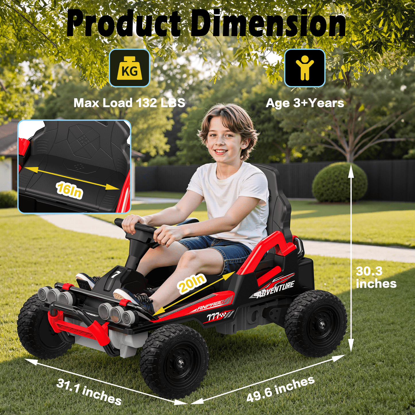 TOKTOO 24V Ride on Toys for Big Kids