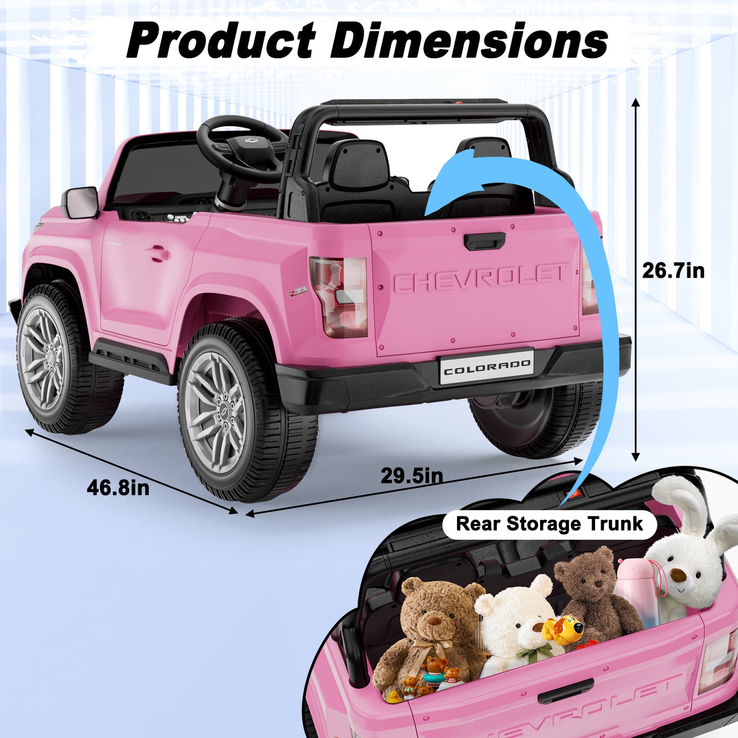 TOKTOO 2 Seater Licensed Chevrolet Colorado 24V Ride on Car