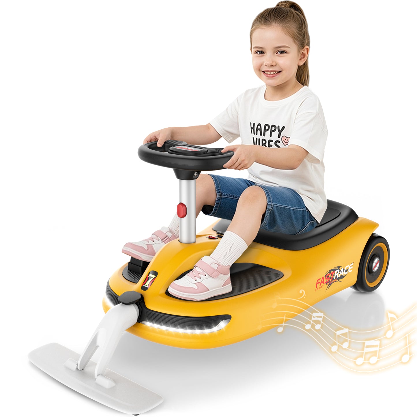 TOYBSNR 12V Ride on Toys for Kids with Cleaning Fun