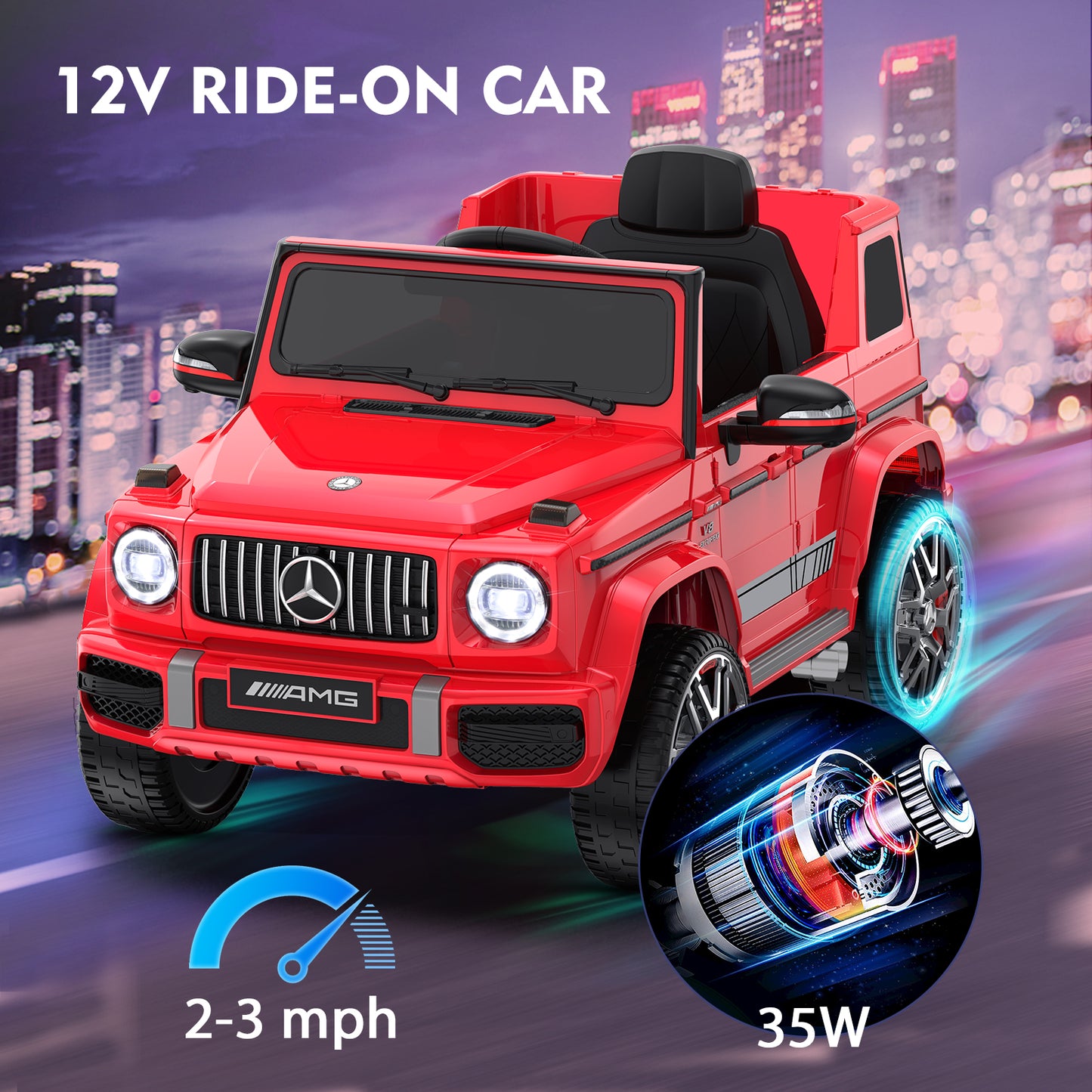 TOKTOO 12V Powered Ride on Car Mercedes-Benz G63 Licensed