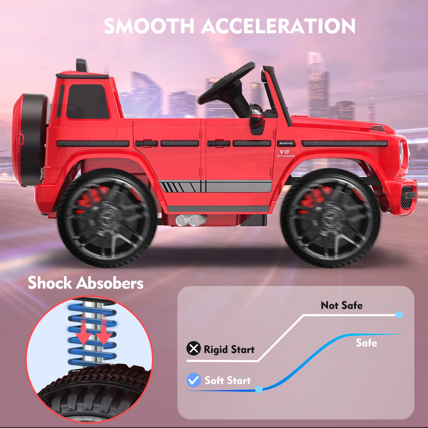 TOKTOO 12V Powered Ride on Car Mercedes-Benz G63 Licensed