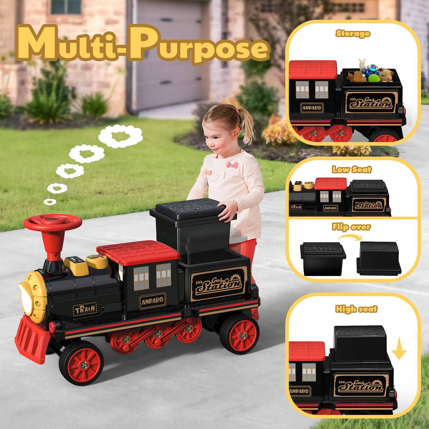 TOKTOO 12V Ride on Train