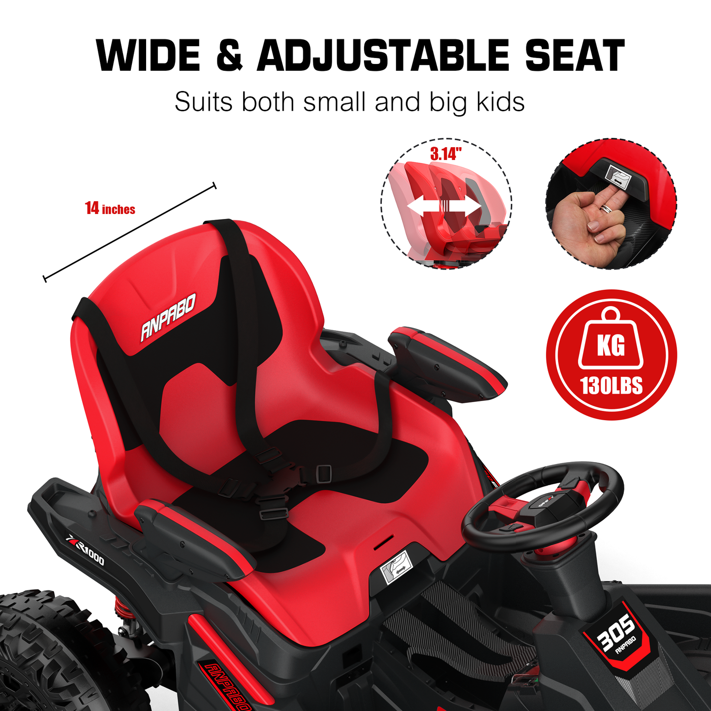 TOKTOO 24V Ride on ATV