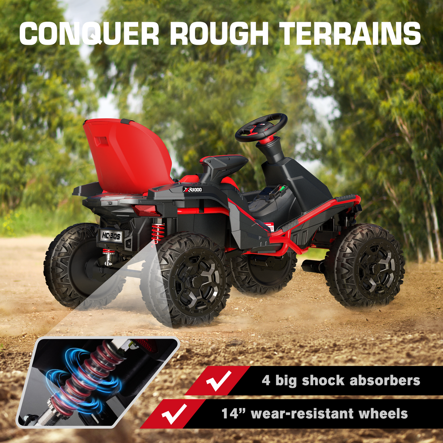 TOKTOO 24V Ride on ATV