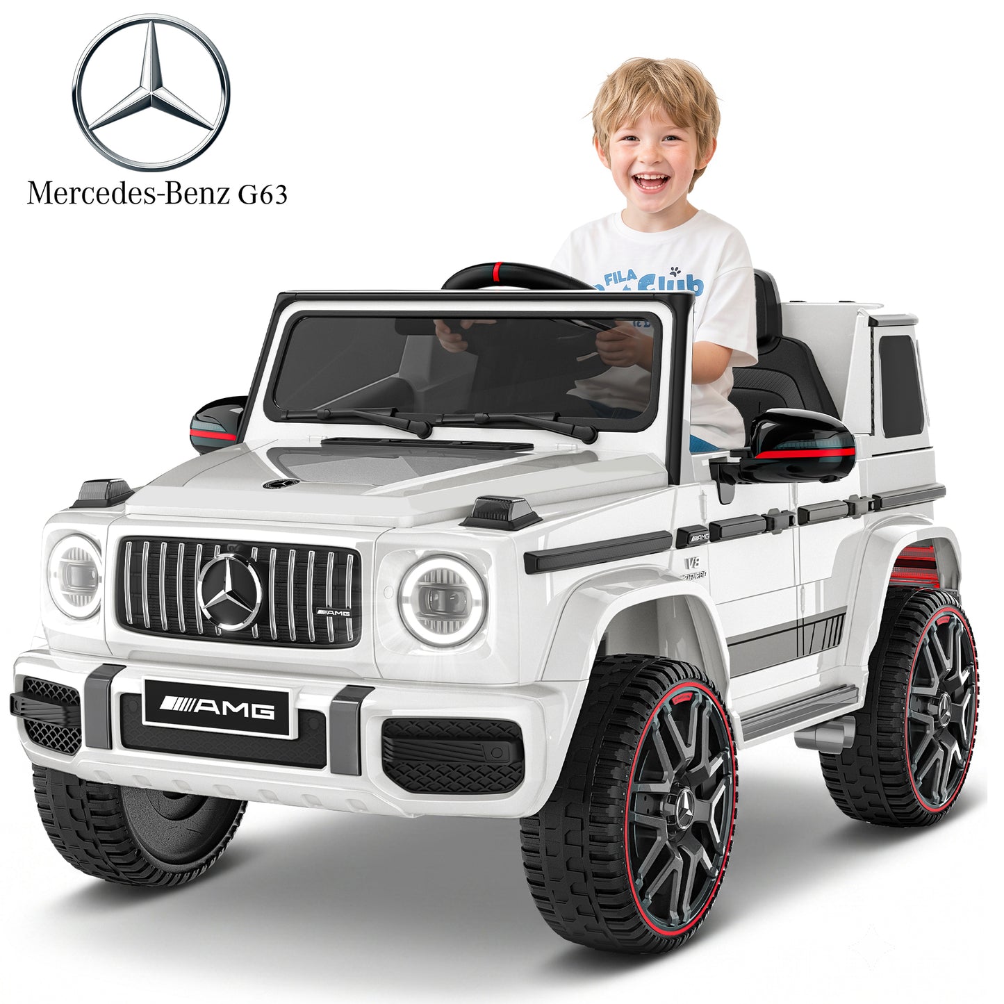 TOKTOO 12V Electric Car for Toddler, Mercedes-Benz G63 Licensed Kids Ride on Toys, Toddlers Ride on Car with Parental Remote Control & LED Lights & Music, Kids Car Power Ride on